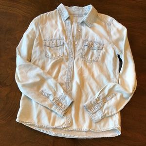 Halogen, Light Blue Button Down blouse, Size XXS